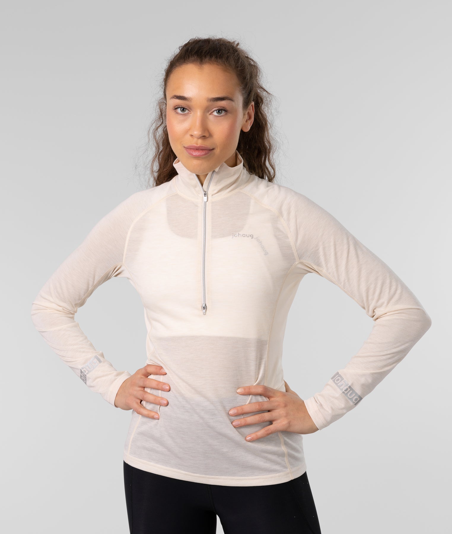 Aerial Woolmix Half Zip 2.0 - Light Beige