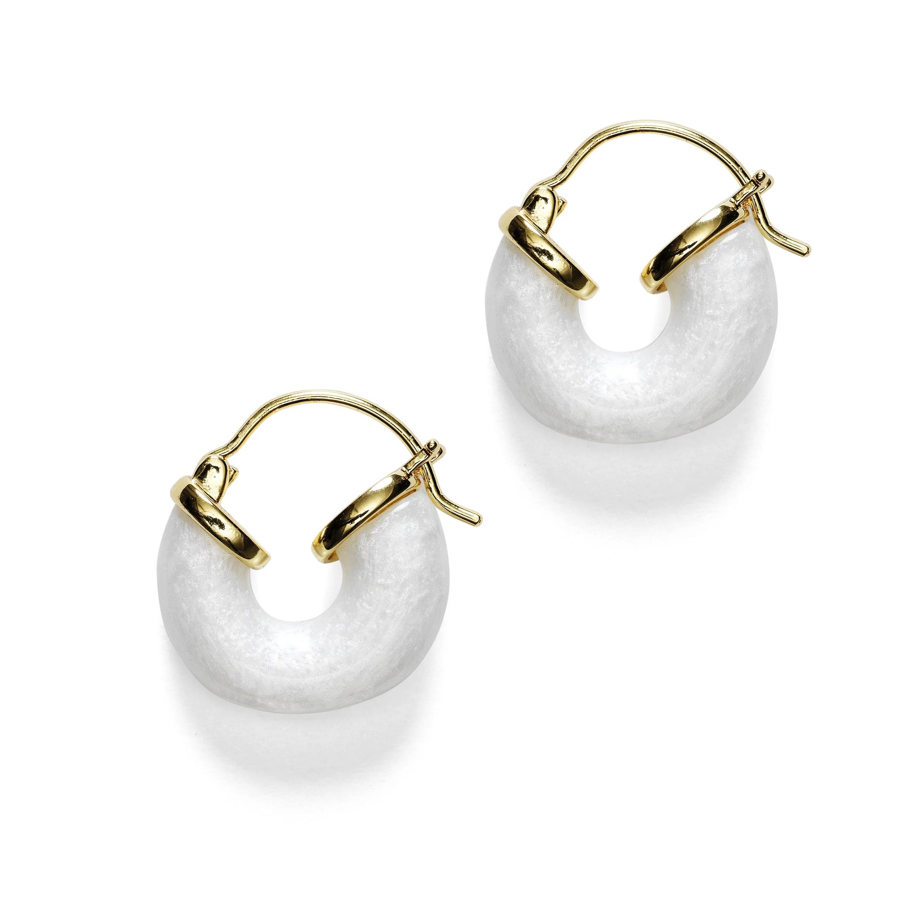 Petit White Swell Hoop - Guld