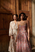 Bohemian Midi Dress - Flower Branches