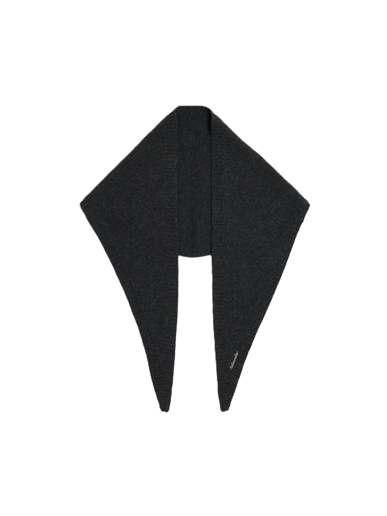Holzweiler Cashmere Triangle Scarf - Mörkgrå