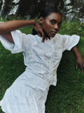 Lotte Embroidery Blouse - Vit