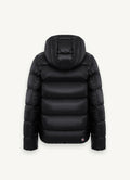 2216 Iridescent Down Jacket With Maxi Collar - Black/Dark Steel