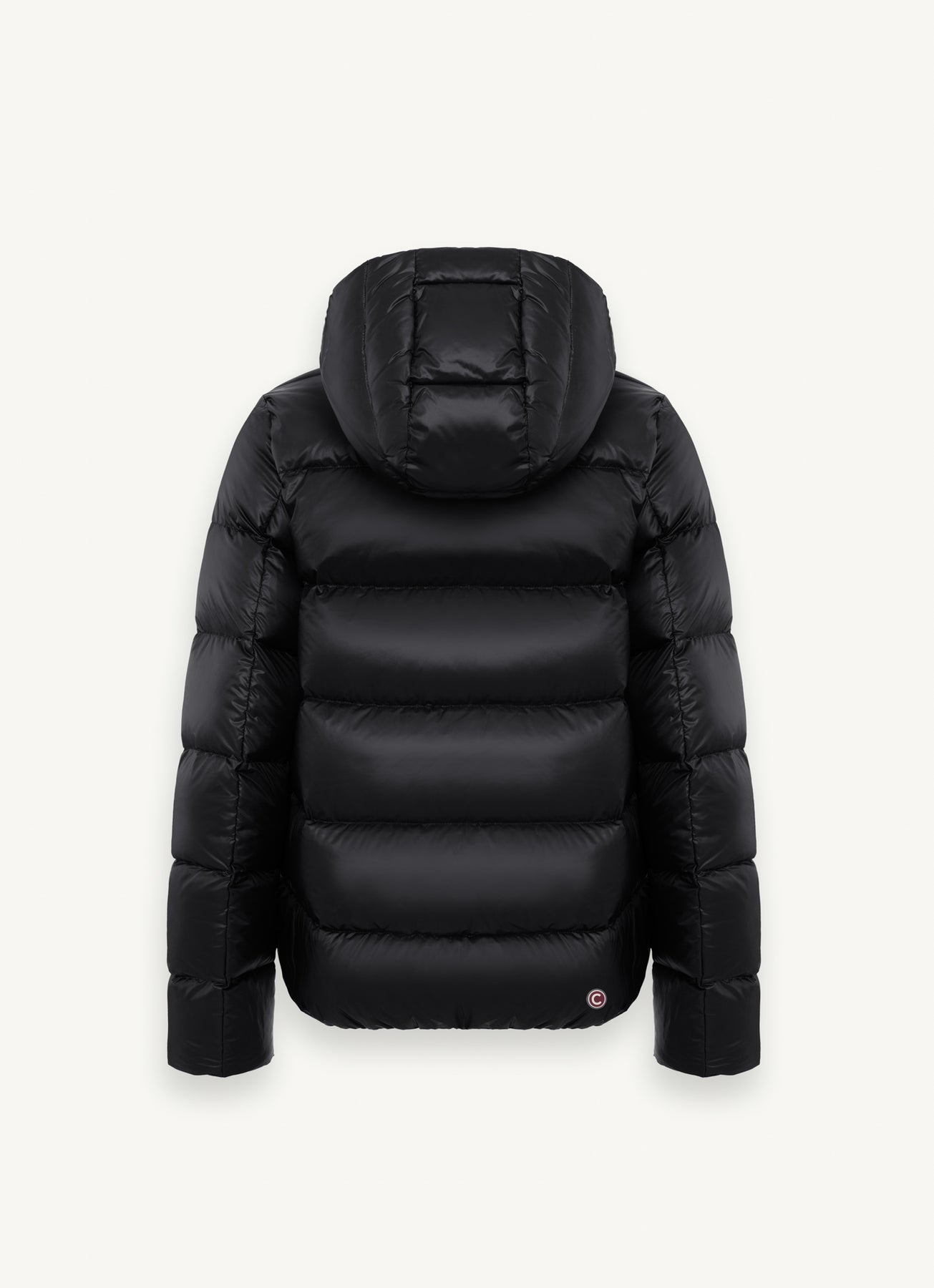 2216 Iridescent Down Jacket With Maxi Collar - Black/Dark Steel