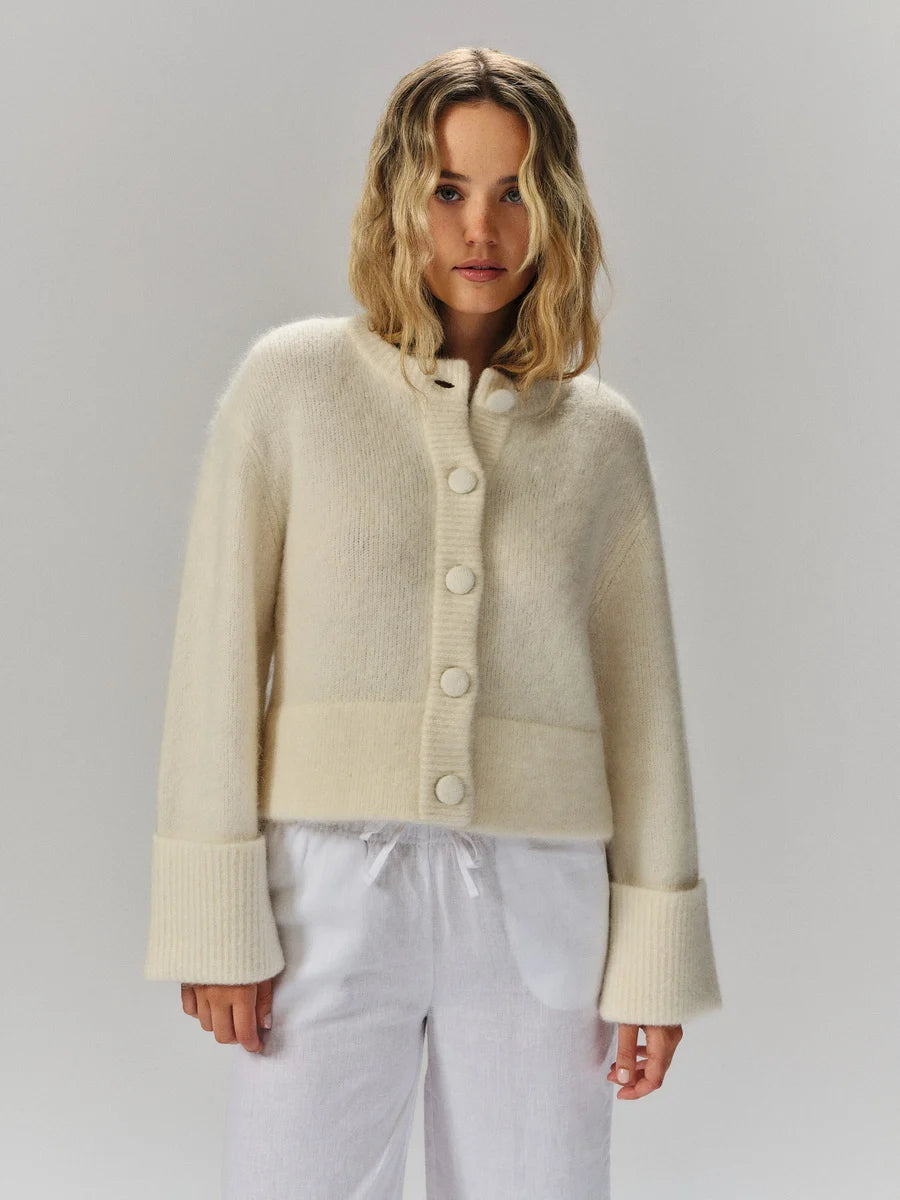 Ina Chunky Jacket - Vit