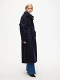 Wool Trench Coat - Navy