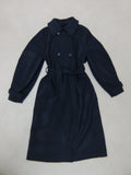 Wool Trench Coat - Navy