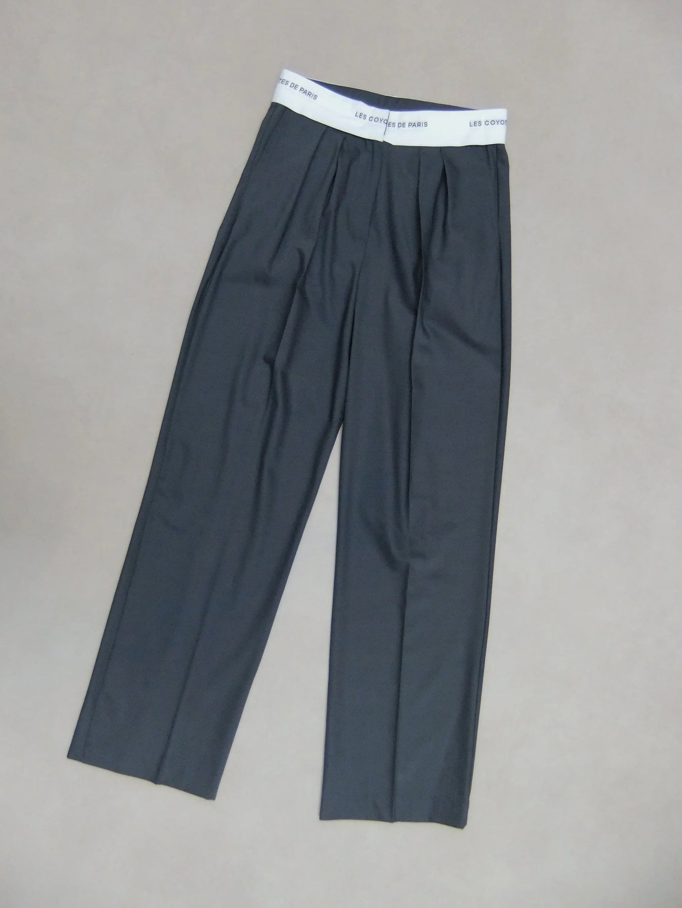 Branded Waistband Trousers - Stålgrå