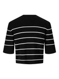 Una Stripe Merino Tee - Navy