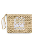 Mim Straw Clutch - Beige