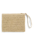 Mim Straw Clutch - Beige
