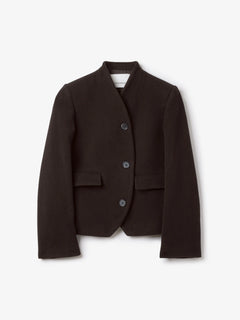 Short Curved Jacket - Chocolate Brown