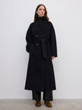 Relaxed Wool Coat - Svart