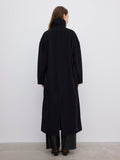 Relaxed Wool Coat - Svart