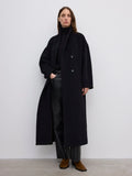 Relaxed Wool Coat - Svart