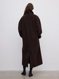Relaxed Wool Coat - Chokladbrun