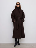 Relaxed Wool Coat - Chokladbrun