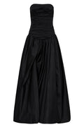 Violette Bubble Hem Maxi Dress - Svart