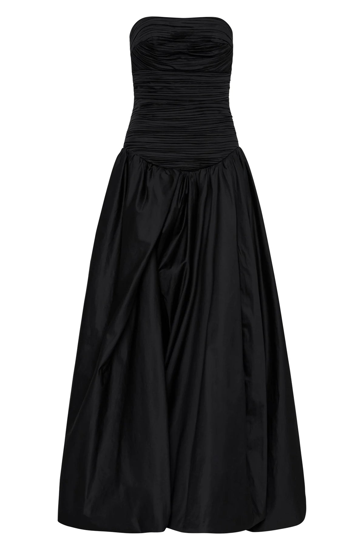 Violette Bubble Hem Maxi Dress - Svart