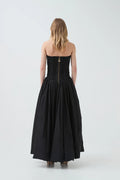 Violette Bubble Hem Maxi Dress - Svart