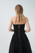 Violette Bubble Hem Maxi Dress - Svart