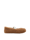Mb Shearling Ballerina - Cognac