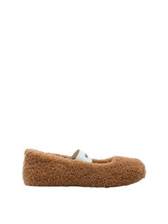 Mb Shearling Ballerina - Cognac