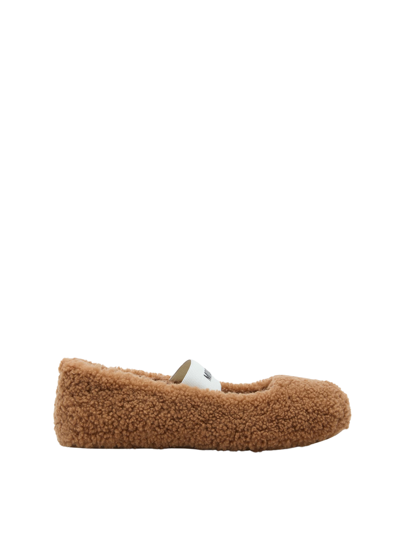 Mb Shearling Ballerina - Cognac