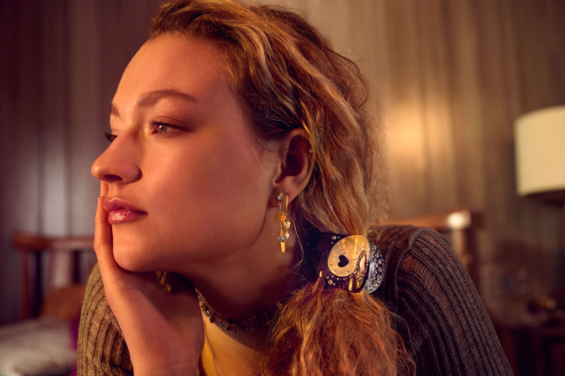 Heart Chakra Single Earring - Gull