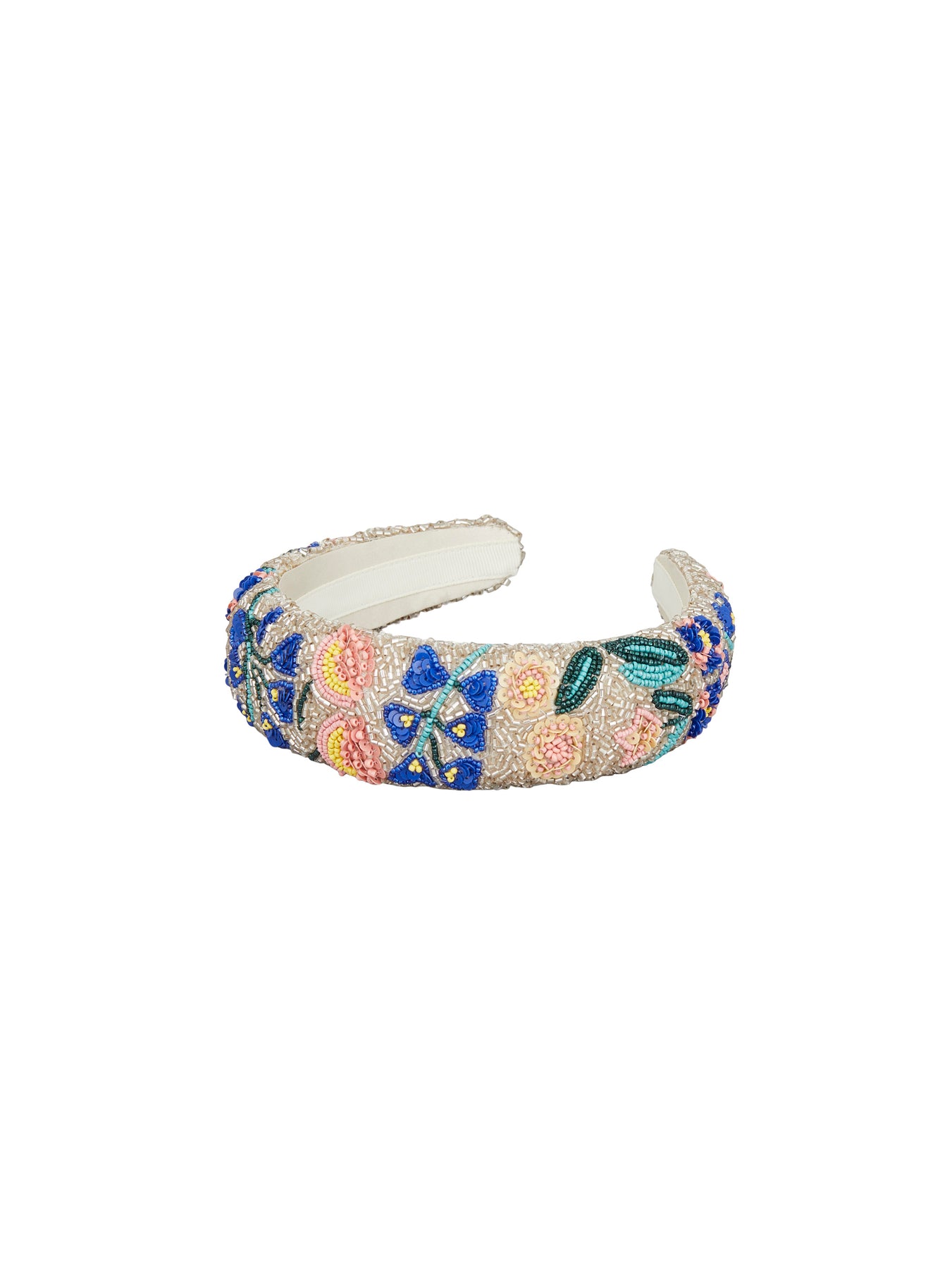 Ivor Beaded Hairbrace - Birch White
