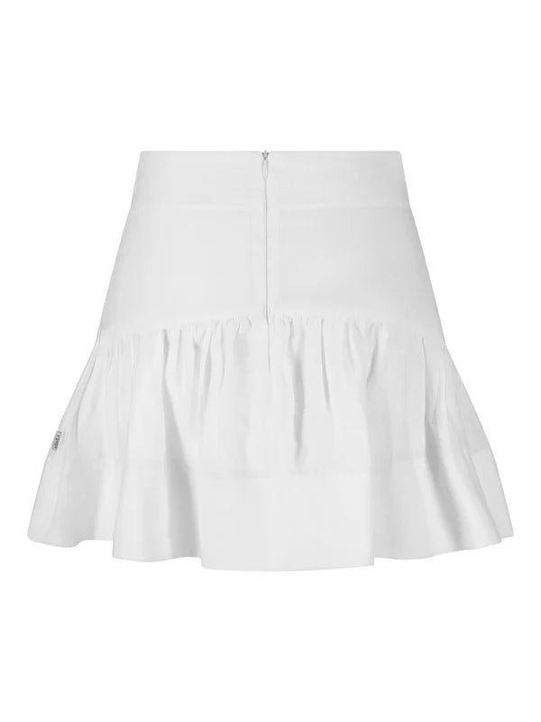 Anya Linen Skirt - Vit