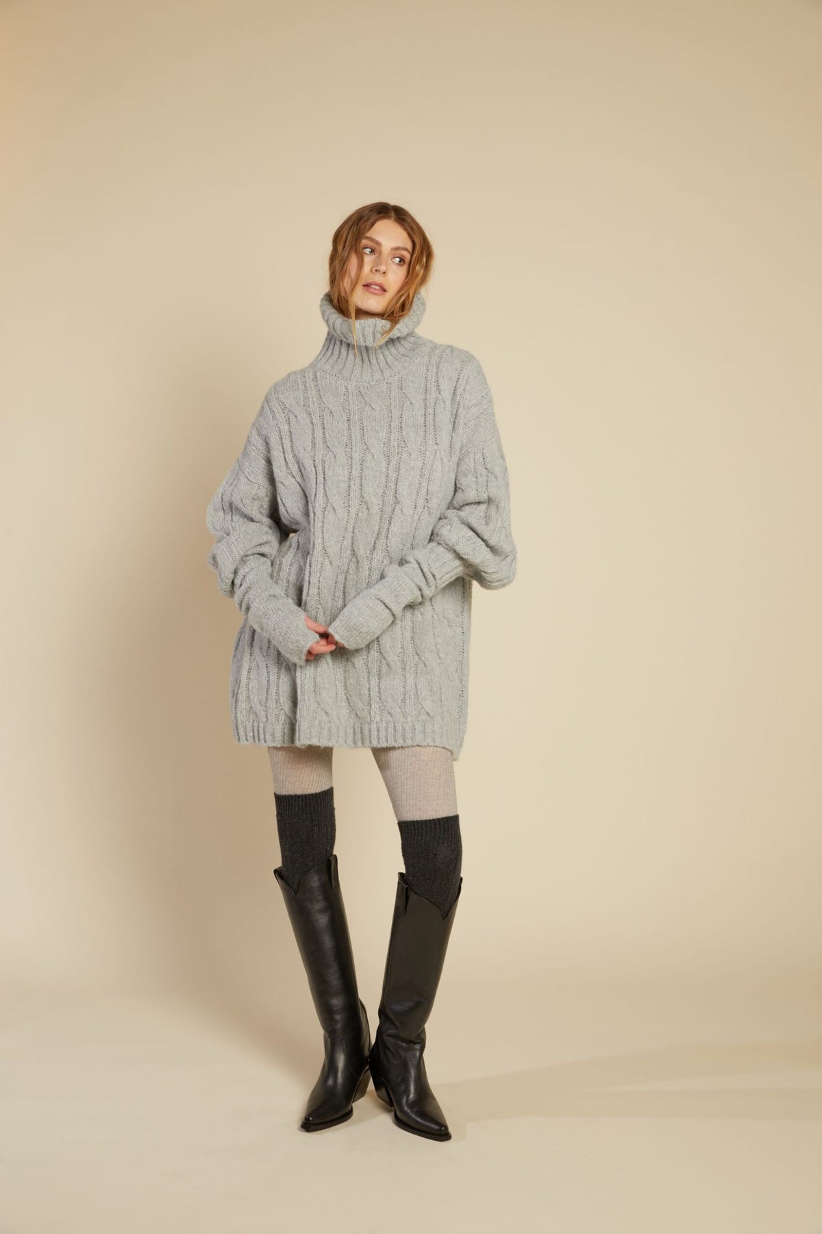 Britt Dress - Grey Melange