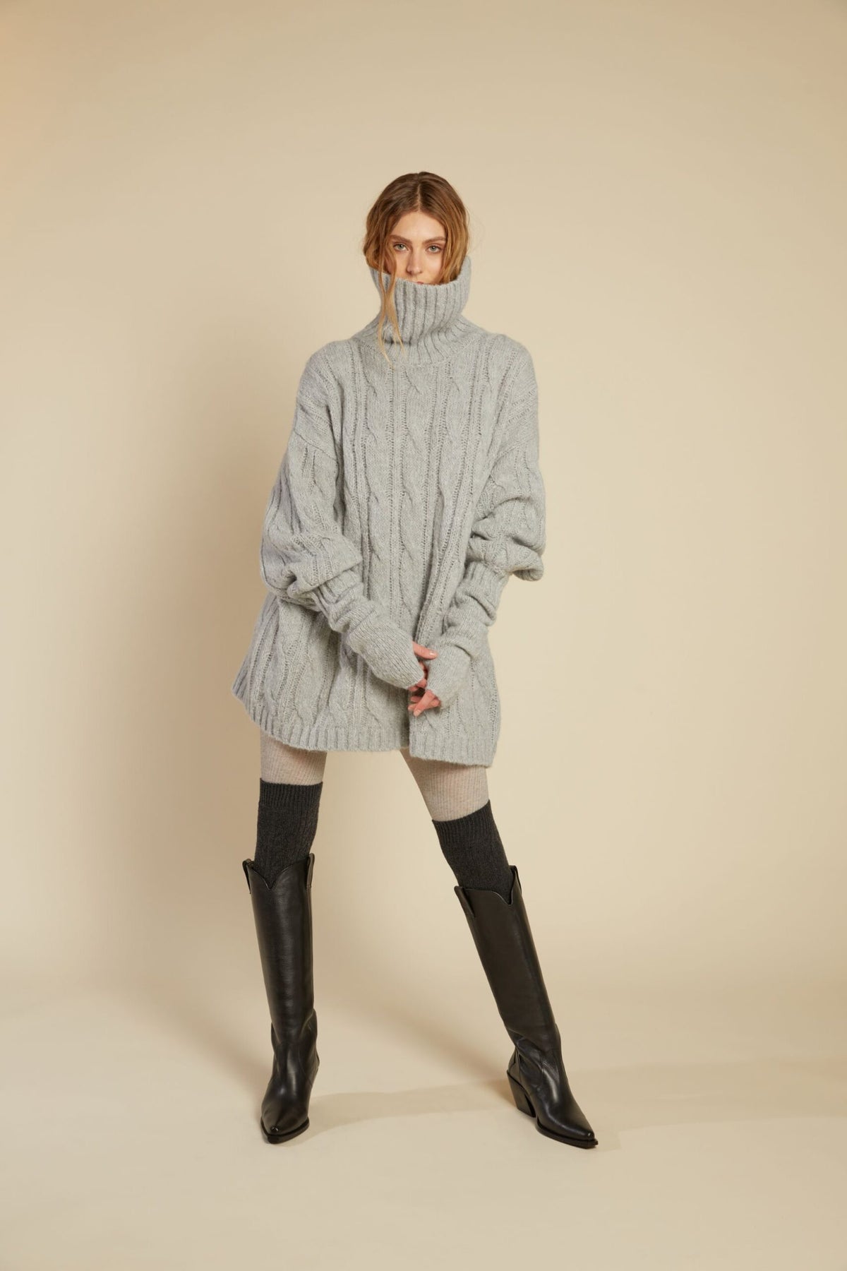 Britt Dress - Grey Melange