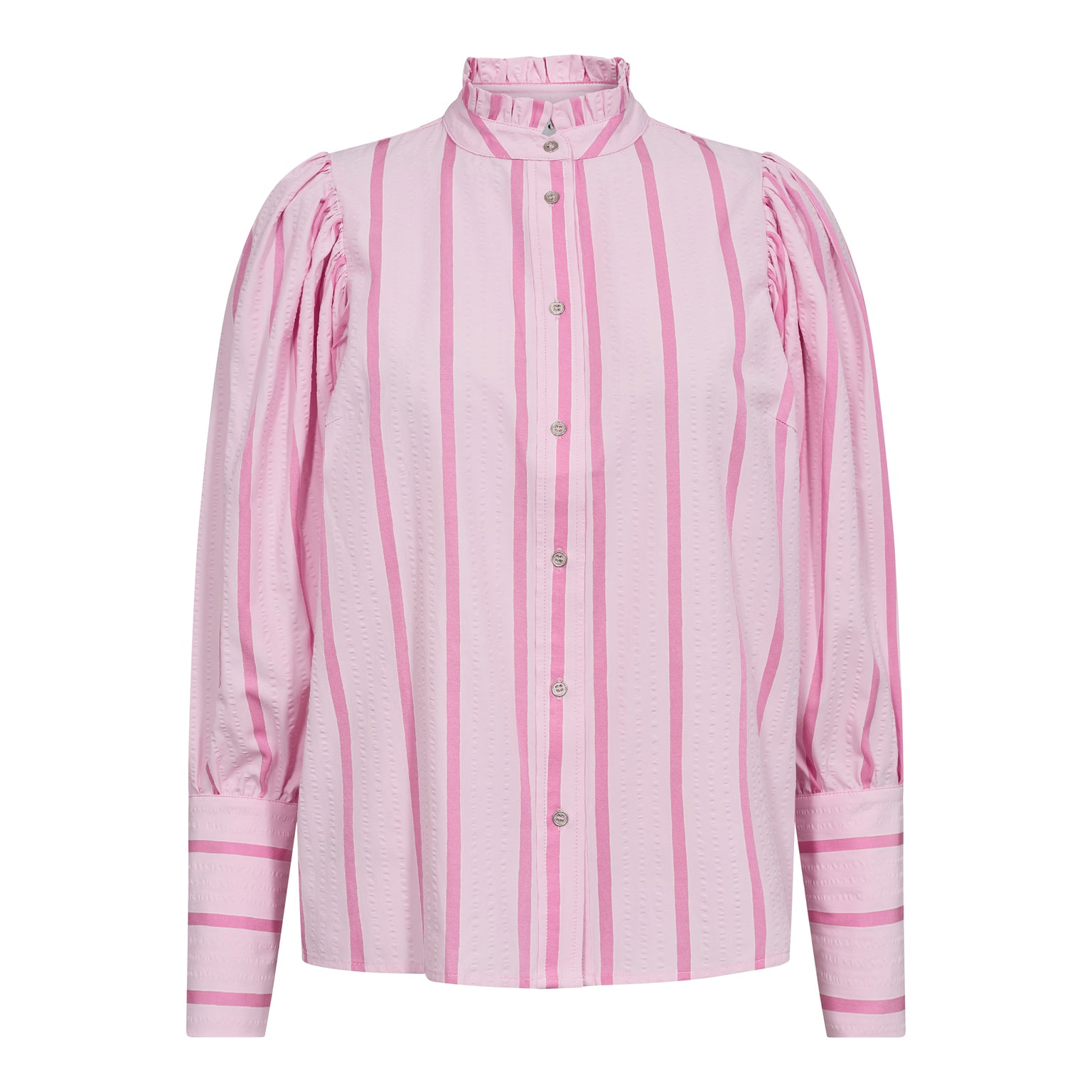 Tessiecc Stripe Puff Shirt - Bubblegum