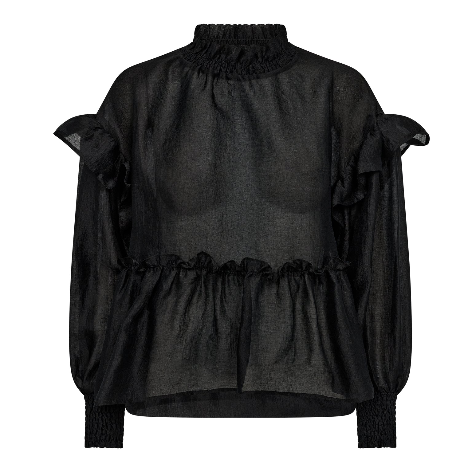 Moniquecc Frill Blouse - Black