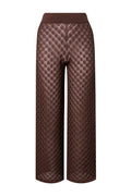 MALINA Alissa Stickade Byxor - Choklad
