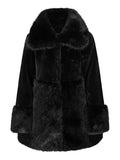 Anna Fake Fur Jacket - Svart
