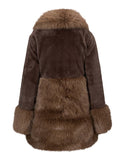 Anna Fake Fur Jacket - Dark Brown