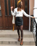 1460 Serena Fuskpälsfodrade Skinnboots - Butterscotch Orleans
