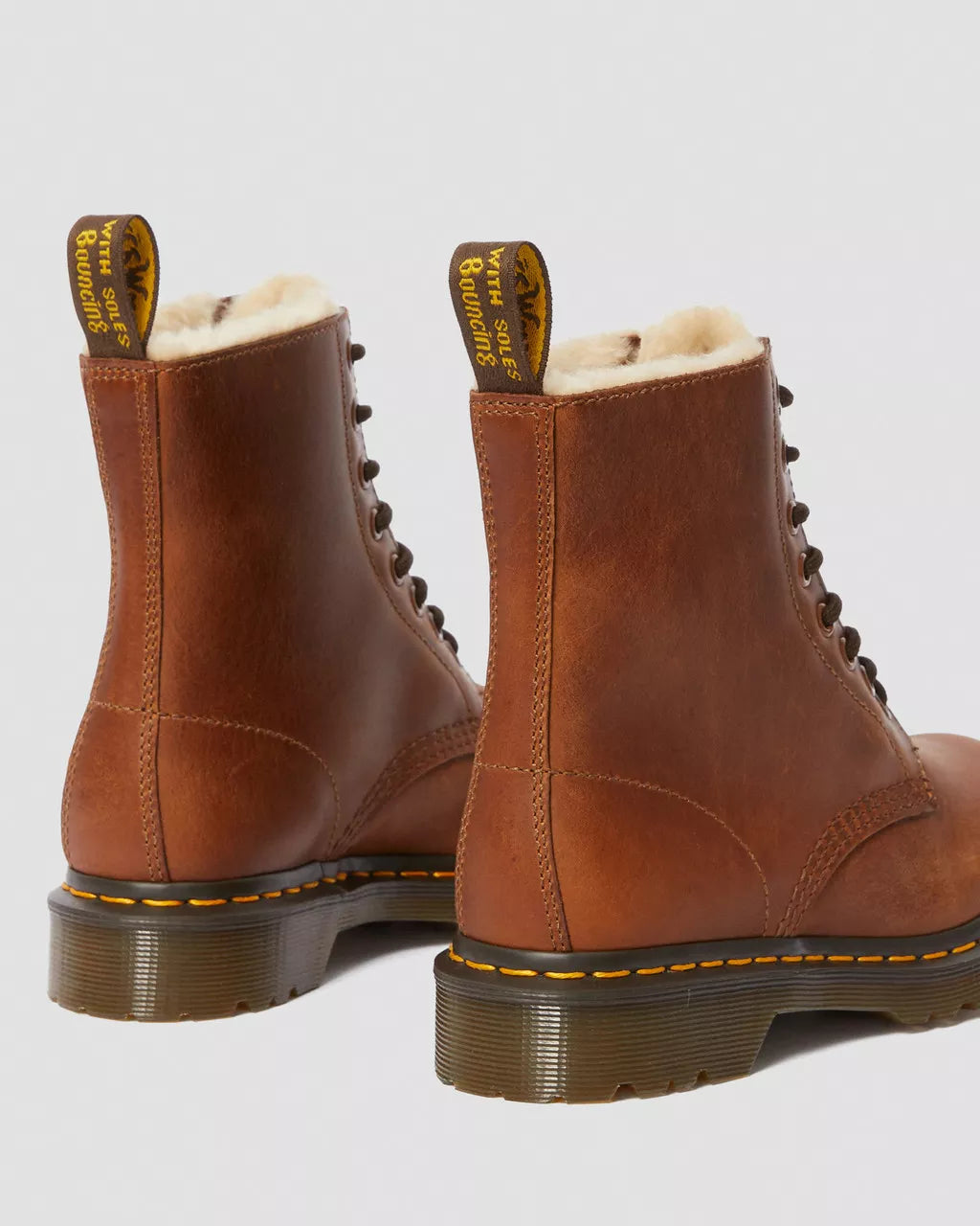 1460 Serena Fuskpälsfodrade Skinnboots - Butterscotch Orleans