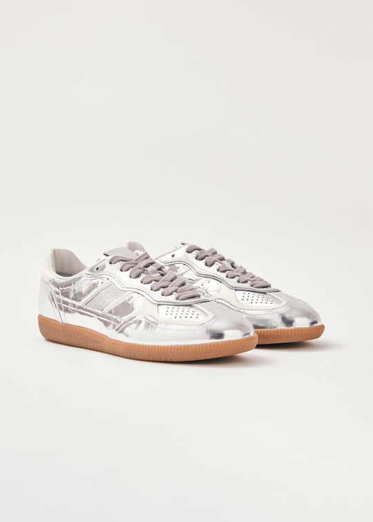 Rife Leather Sneakers - Shimmer Silver Cream