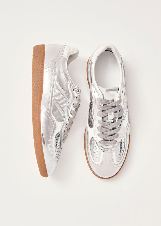 Rife Leather Sneakers - Shimmer Silver Cream