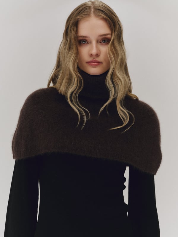 Sylvia Chunky Neck - Mörkbrun