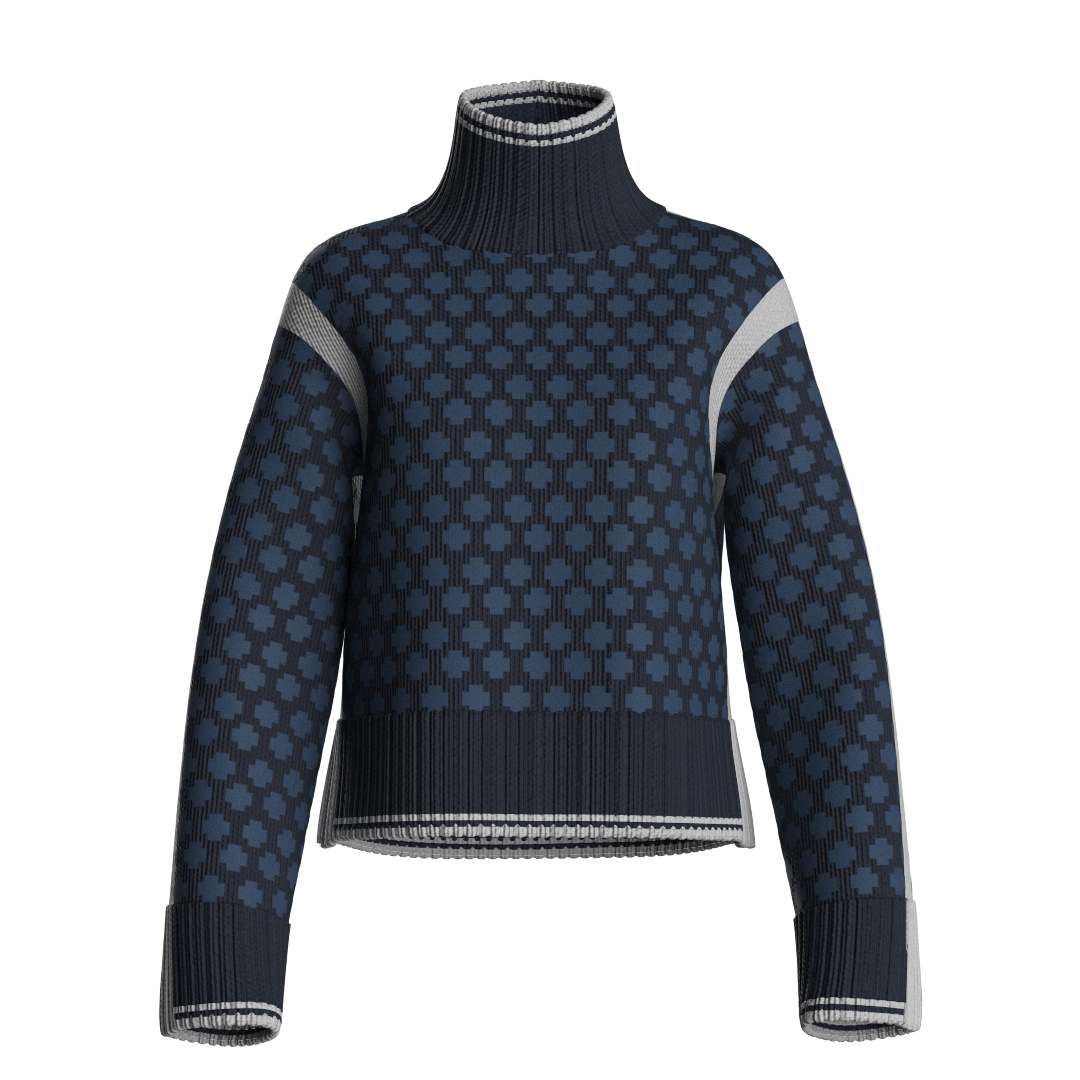 Boat Sweater Dam - Marinblå