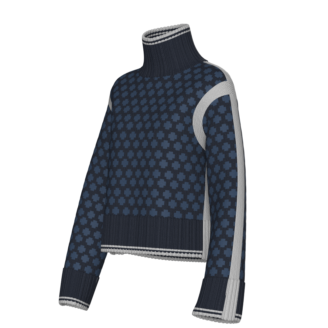 Boat Sweater Dam - Marinblå