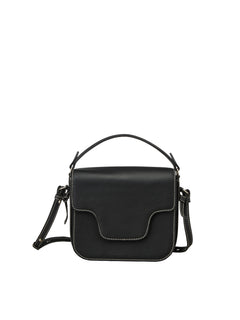 Glossy Cow Iris Bag - Black