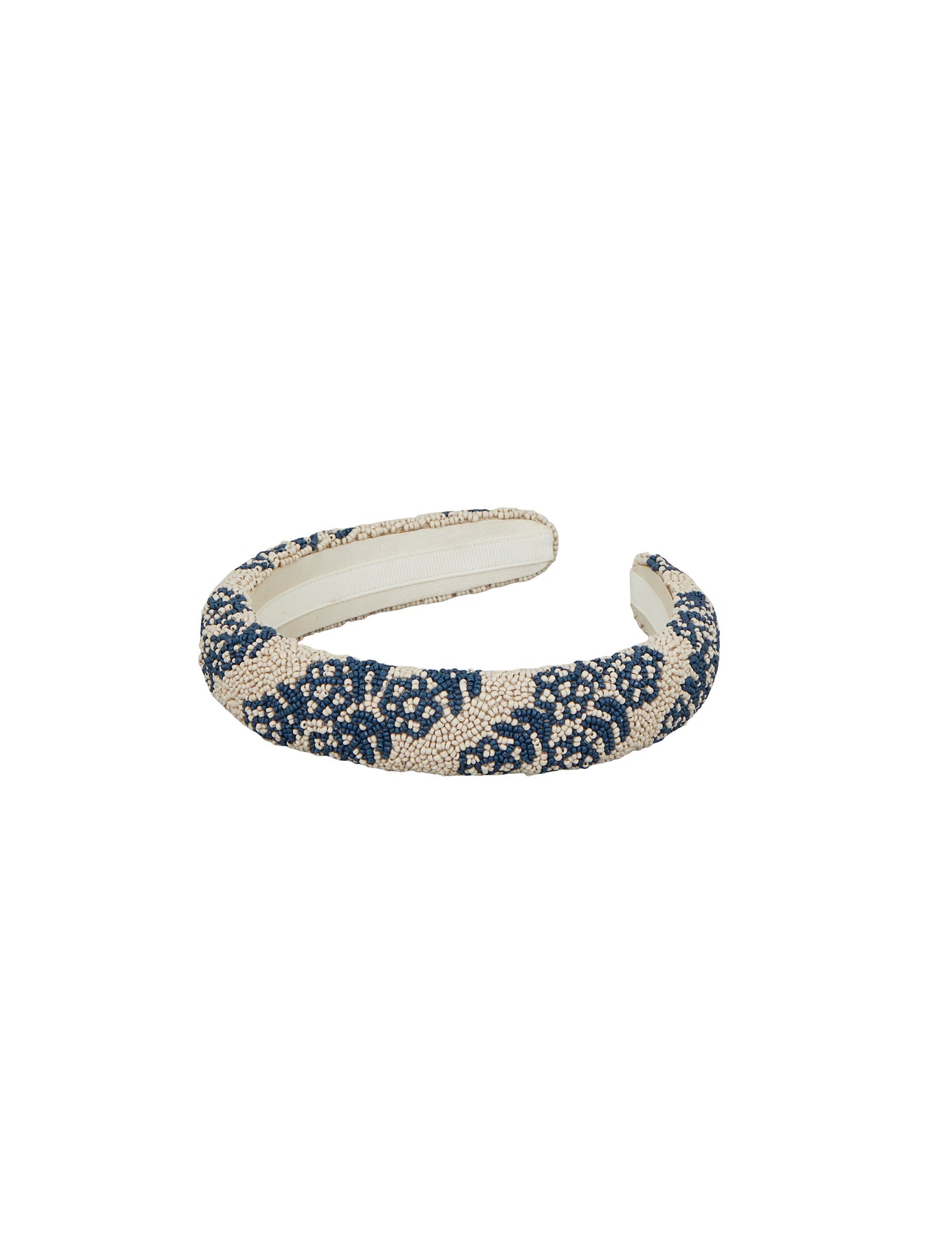 Teila Midi Beaded Hairbrace - Birch White