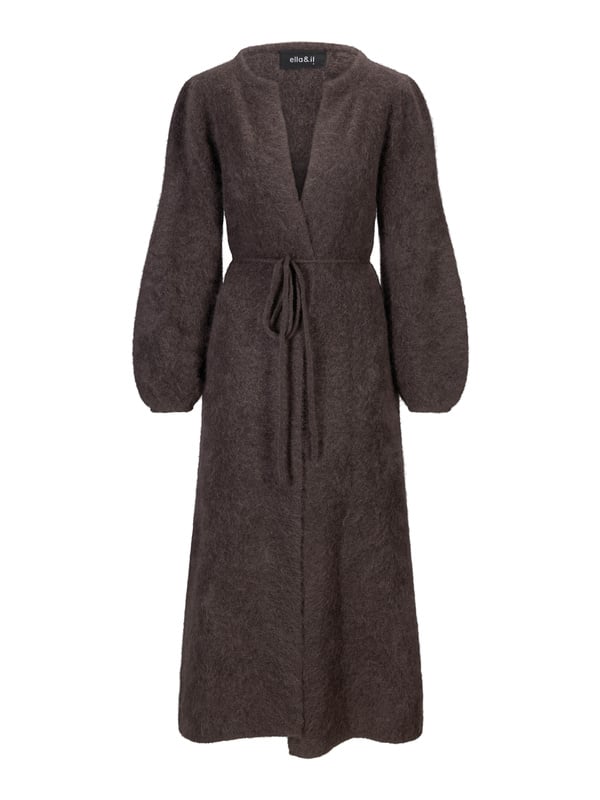 Olivia Chunky Cardigan - Mörkbrun