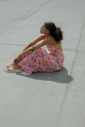 Crepe Halterneck Dress - Watercolor Bloom