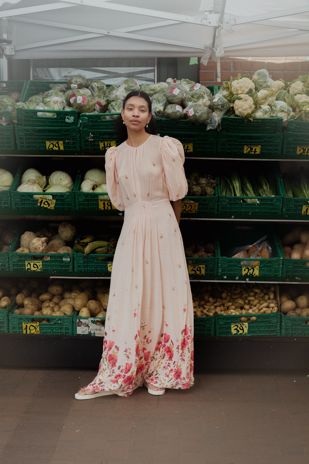 Georgette Tieband Gown - Wild Flowers