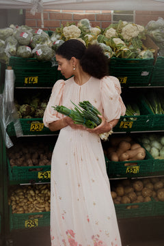 Georgette Tieband Gown - Wild Flowers